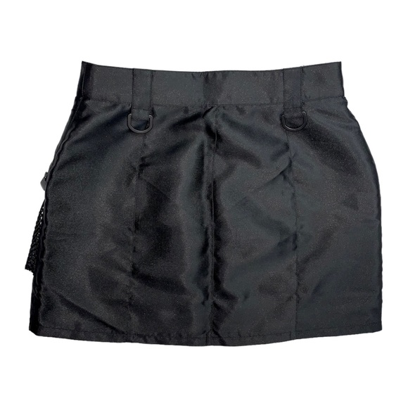 Current Mood Black Techno Moto High Waist Mini Skirt - Picture 2 of 6